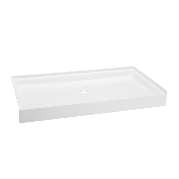 Swiss Madison Voltaire 60" x 36" Acrylic White, Single-Threshold, Center Drain, Shower Base - SM-SB523