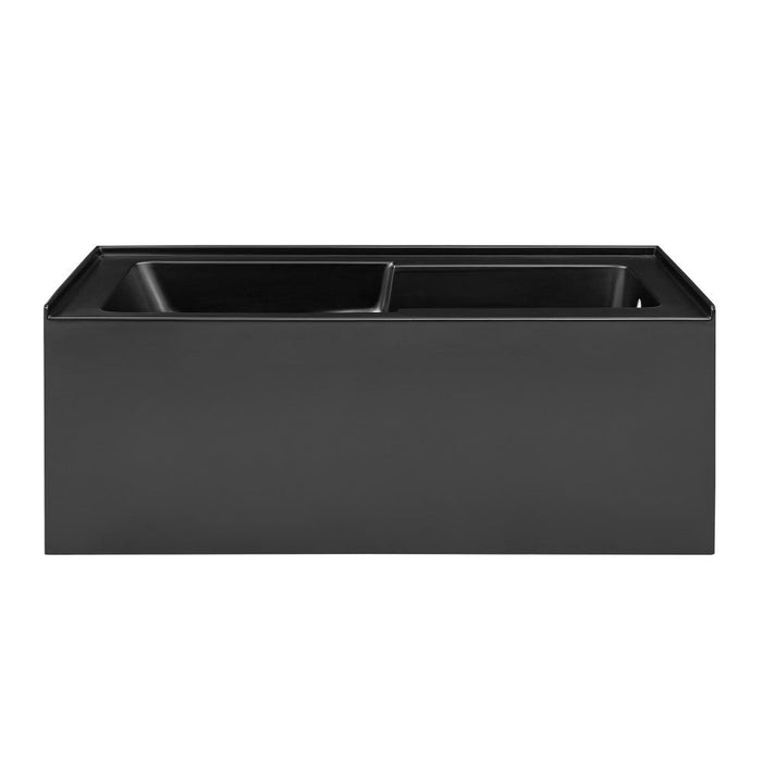 Swiss Madison Voltaire 60" x 30" Right-Hand Drain Alcove Bathtub with Apron in Matte Black - SM-AB540MB