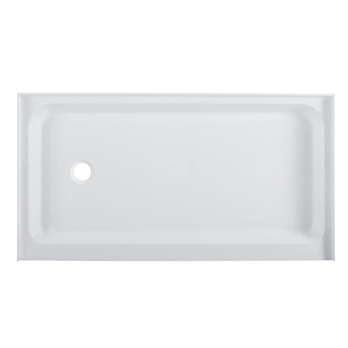 Swiss Madison Voltaire 60" x 34" Acrylic White, Single-Threshold, Left Side Drain, Shower Base - SM-SB526