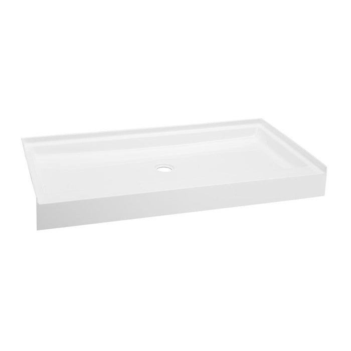 Swiss Madison Voltaire 60" x 34" Acrylic White, Single-Threshold, Center Drain, Shower Base - SM-SB525