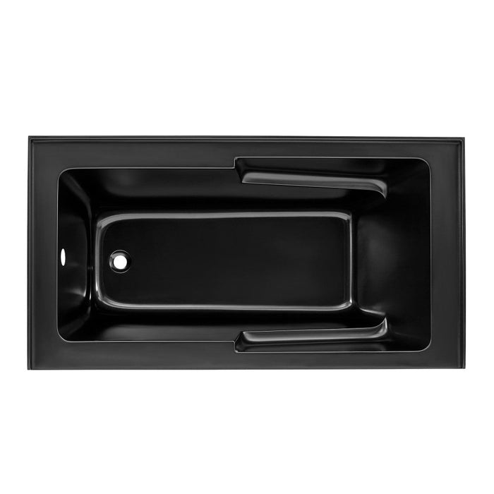 Swiss Madison Voltaire 60" x 32" Left-Hand Drain Alcove Bathtub with Apron in Matte Black - SM-AB543MB