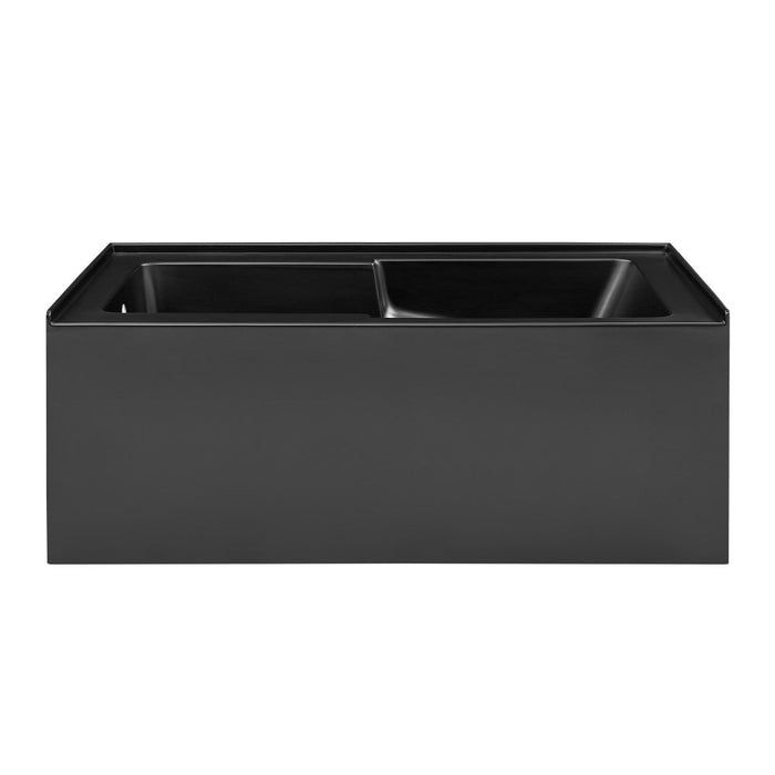 Swiss Madison Voltaire 60" x 32" Left-Hand Drain Alcove Bathtub with Apron in Matte Black - SM-AB543MB