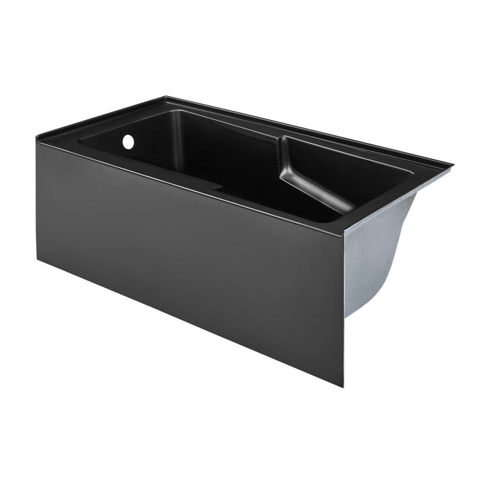 Swiss Madison Voltaire 60" x 32" Left-Hand Drain Alcove Bathtub with Apron in Matte Black - SM-AB543MB