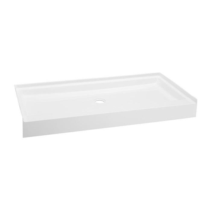 Swiss Madison Voltaire 60" x 32" Acrylic White, Single-Threshold, Center Drain, Shower Base - SM-SB524