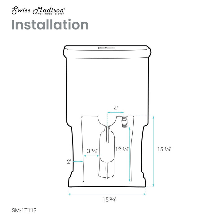 Swiss Madison Voltaire One-Piece Elongated Toilet Dual-Flush 1.1/1.6 gpf - SM-1T113