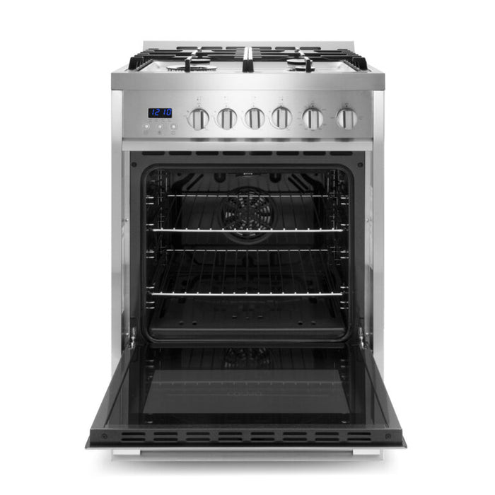 Cosmo 24" Gas Range with 4 High Performance Sealed Gas Burners and Convection Oven COS-244AGC