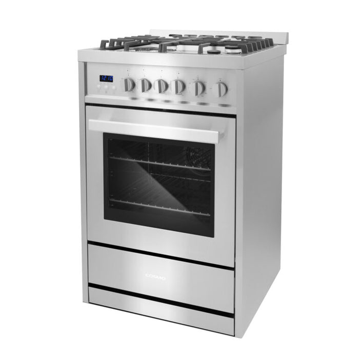 Cosmo 24" Gas Range with 4 High Performance Sealed Gas Burners and Convection Oven COS-244AGC