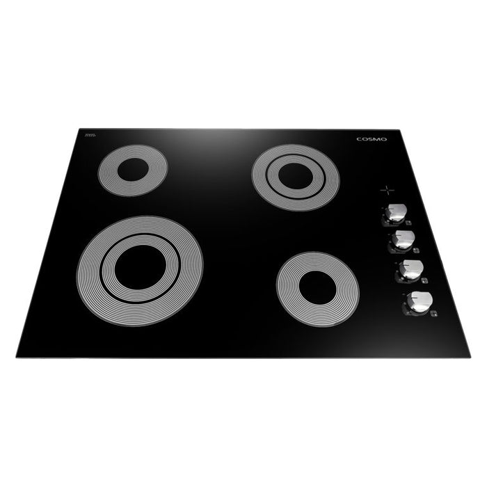 Cosmo 30" Drop-In Electric Ceramic Glass Cooktop with 4 Burners and Control Knobs COS-304ECC