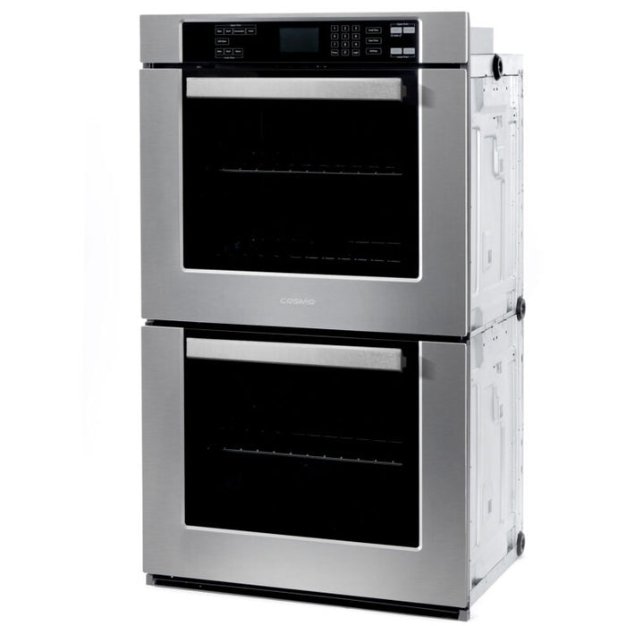 Cosmo 30" Stainless Steel Double Electric Wall Oven with Turbo True European Convection COS-30EDWC