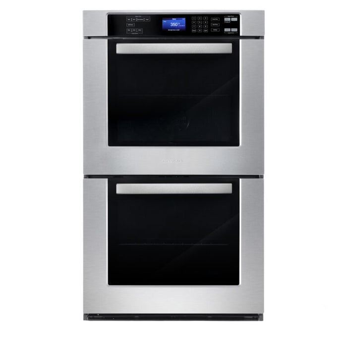 Cosmo 30" Stainless Steel Double Electric Wall Oven with Turbo True European Convection COS-30EDWC