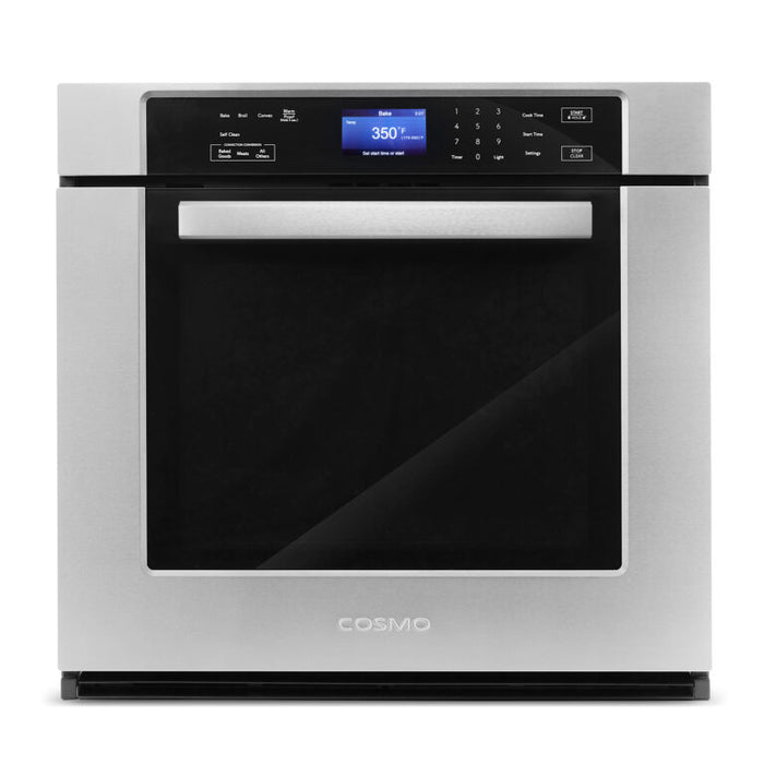 Cosmo 30" Stainless Steel Single Electric Wall Oven with Turbo True European Convection COS-30ESWC