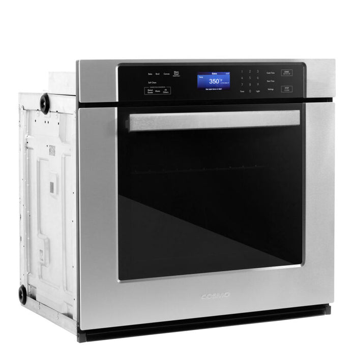 Cosmo 30" Stainless Steel Single Electric Wall Oven with Turbo True European Convection COS-30ESWC