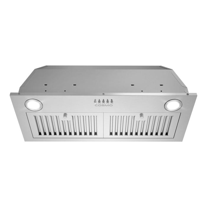 Cosmo 30" Stainless Steel Insert Range Hood with Push Button Controls and Dishwasher Safe Permanent Filters COS-30IRHP