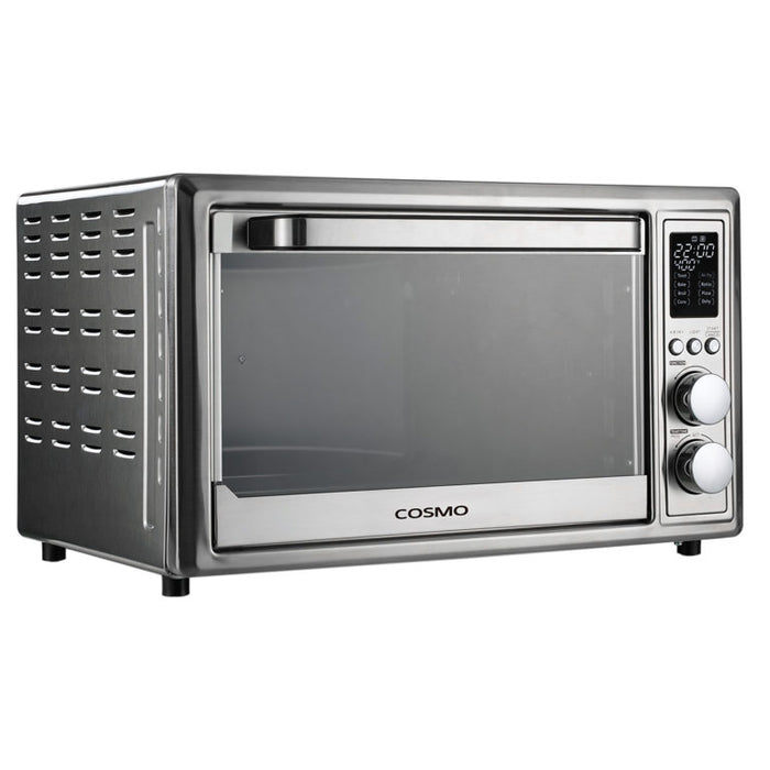 Cosmo 32 QT Electric Air Fryer Toaster Oven with 8 Oven Functions in Stainless Steel COS-317AFOSS