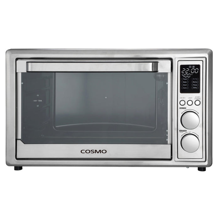 Cosmo 32 QT Electric Air Fryer Toaster Oven with 8 Oven Functions in Stainless Steel COS-317AFOSS