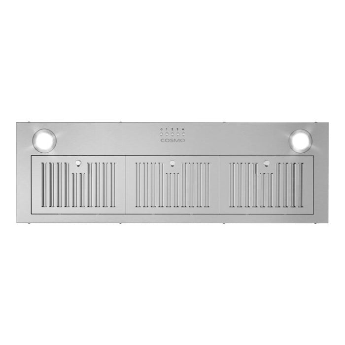 Cosmo 36" Stainless Steel Insert Range Hood with Push Button Controls and Dishwasher Safe Permanent Filters COS-36IRHP