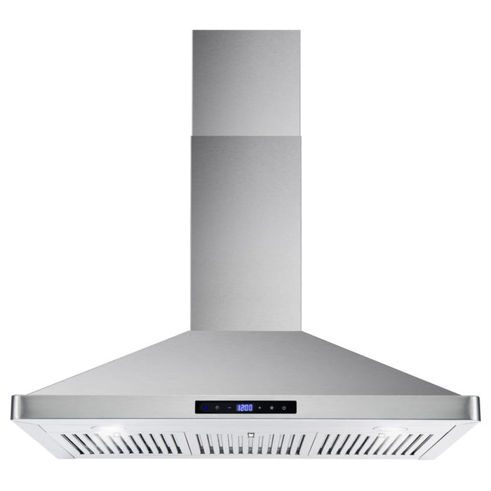 Cosmo 36" Stainless Steel Wall Mount Hood with Digital Touch Controls and Dishwasher Safe Permanent Filters COS-63190S