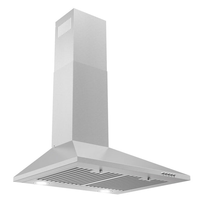 Cosmo 24" Stainless Steel Wall Mount Range Hood with Dishwasher Safe Permanent Filters and Push Button Controls COS-6324EWH