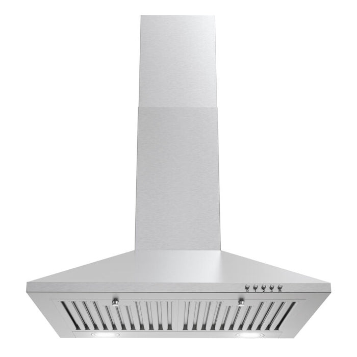 Cosmo 24" Stainless Steel Wall Mount Range Hood with Dishwasher Safe Permanent Filters and Push Button Controls COS-6324EWH