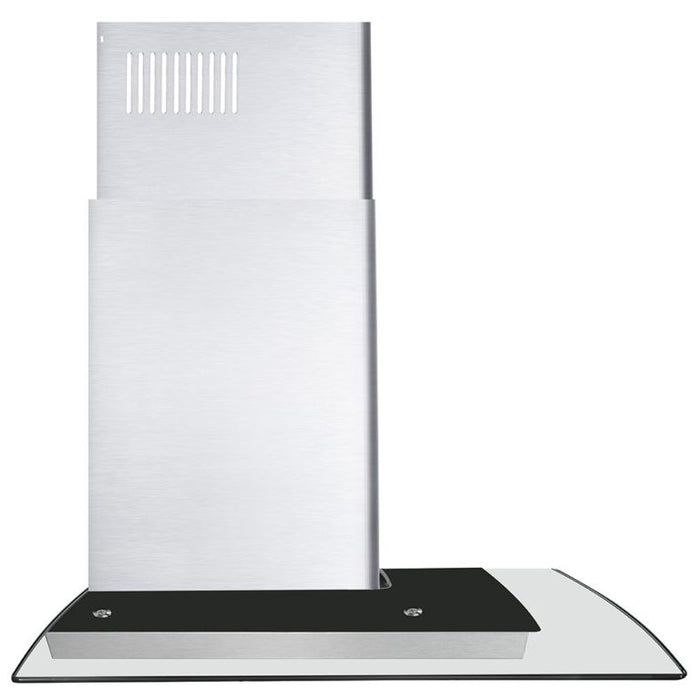 Cosmo 30" Stainless Steel Wall Mount Range Hood with Glass Canopy, Digital Touch Controls and Dishwasher Safe Permanent Filters COS-668AS750