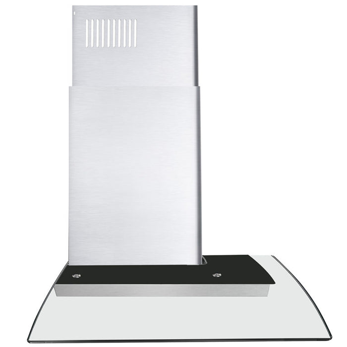 Cosmo 36" Stainless Steel Wall Mount Range Hood with Glass Canopy, Digital Touch Controls and Dishwasher Safe Permanent Filters COS-668AS900