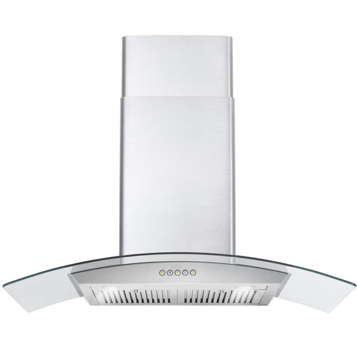 Cosmo 36" Stainless Steel Wall Mount Range Hood with Dishwasher Safe Permanent Filters and Glass Canopy COS-668WRC90