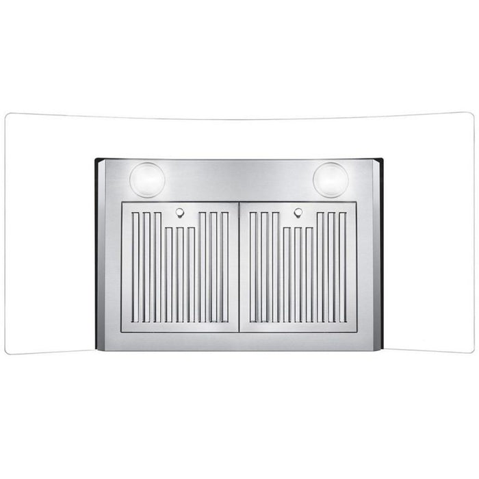 Cosmo 36" Stainless Steel Wall Mount Range Hood with Dishwasher Safe Permanent Filters and Glass Canopy COS-668WRC90