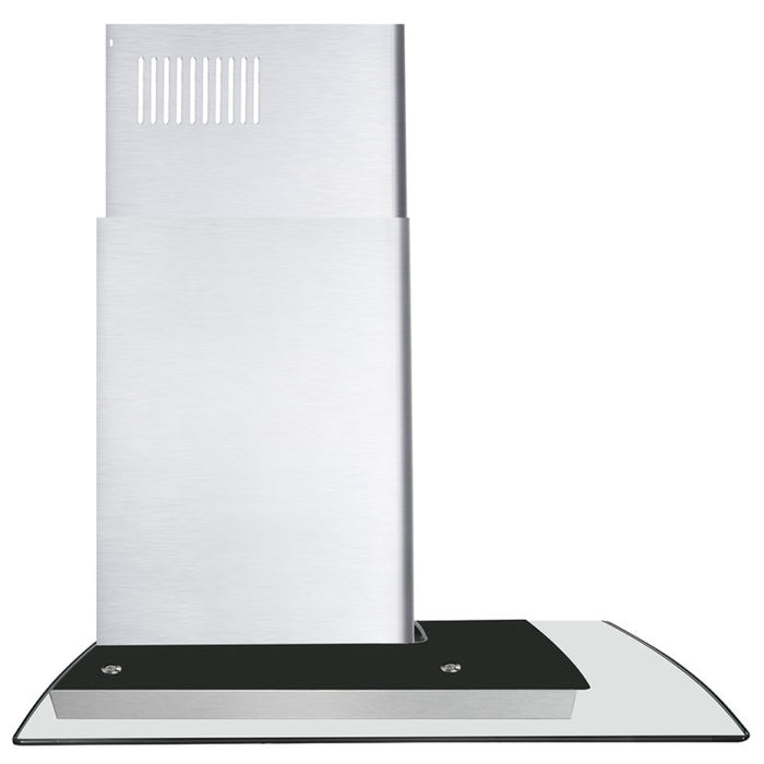 Cosmo 30" Stainless Steel Wall Mount Range Hood with Glass Canopy, Digital Touch Controls and Dishwasher Safe Permanent Filters COS-668WRCS75