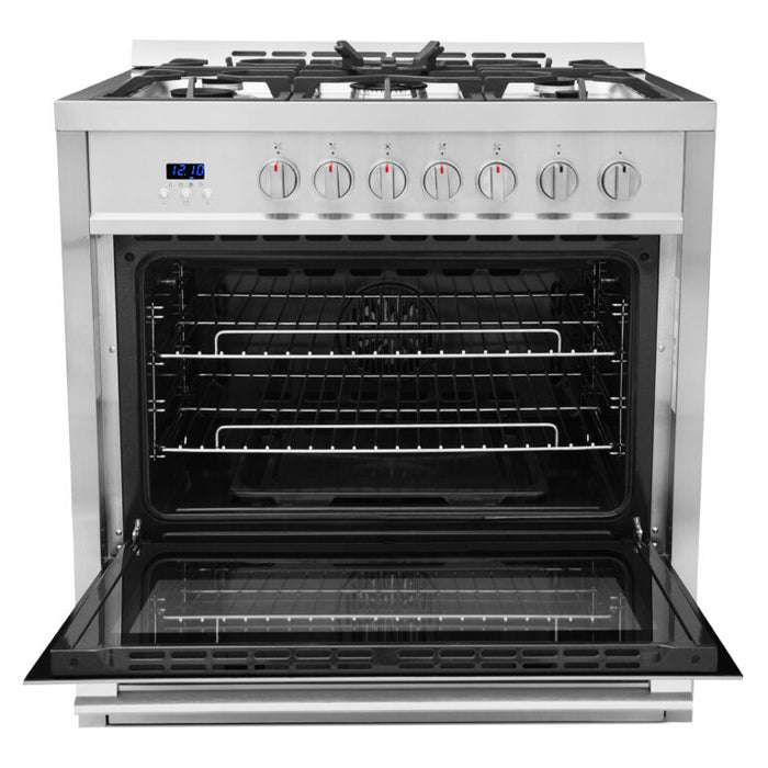 Cosmo 36" Gas Range with 5 High Performance Sealed Gas Burners and Convection Oven COS-965AGC