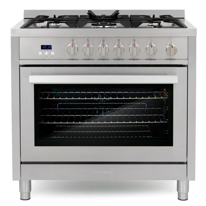 Cosmo 36" Gas Range with 5 High Performance Sealed Gas Burners and Convection Oven COS-965AGFC