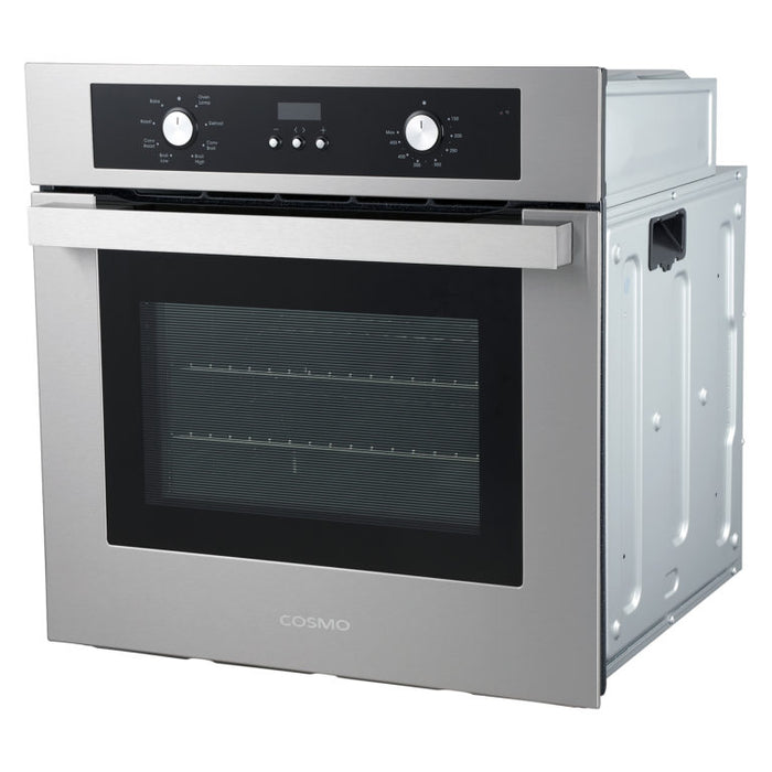 Cosmo 24" Stainless Steel Single Electric Wall Oven with Turbo True European Convection C51EIX