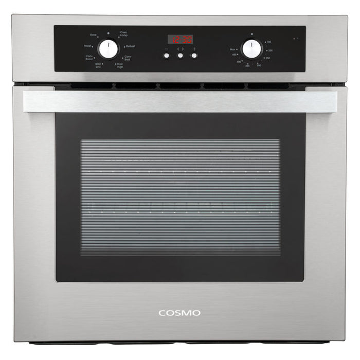 Cosmo 24" Stainless Steel Single Electric Wall Oven with Turbo True European Convection C51EIX