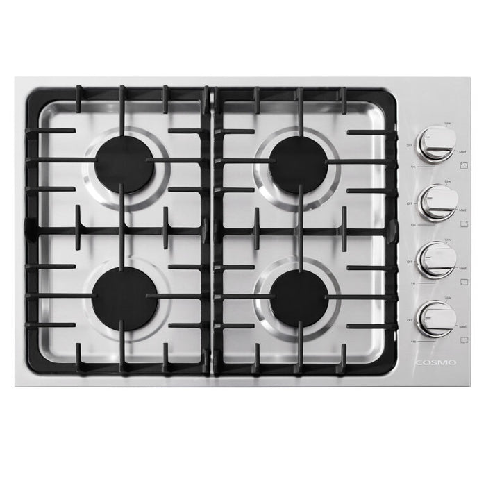 Cosmo 30" Drop-In Cooktop with 4 Italian-Made Sealed Gas Burners and Cast Iron Grates COS-DIC304