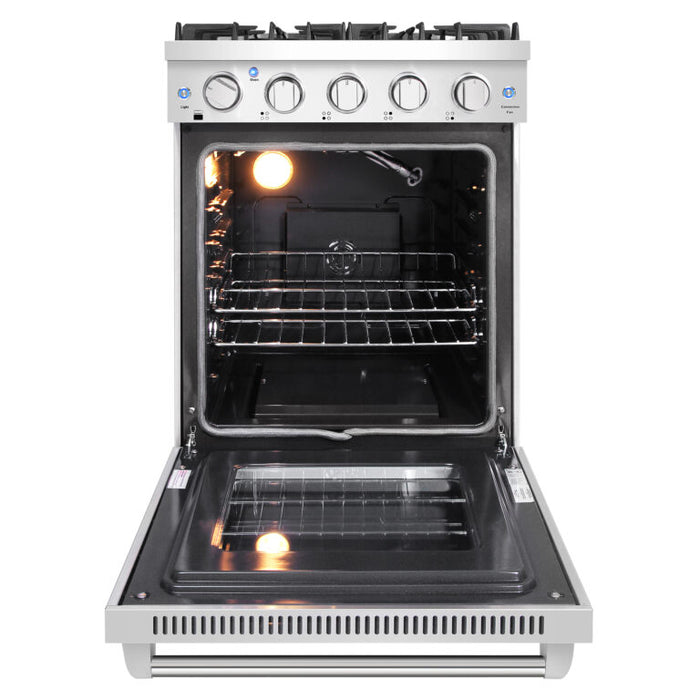 Cosmo 24" Gas Range with 4 Sealed Gas Burners and Convection Oven COS-EPGR244