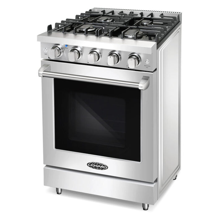 Cosmo 24" Gas Range with 4 Sealed Gas Burners and Convection Oven COS-EPGR244