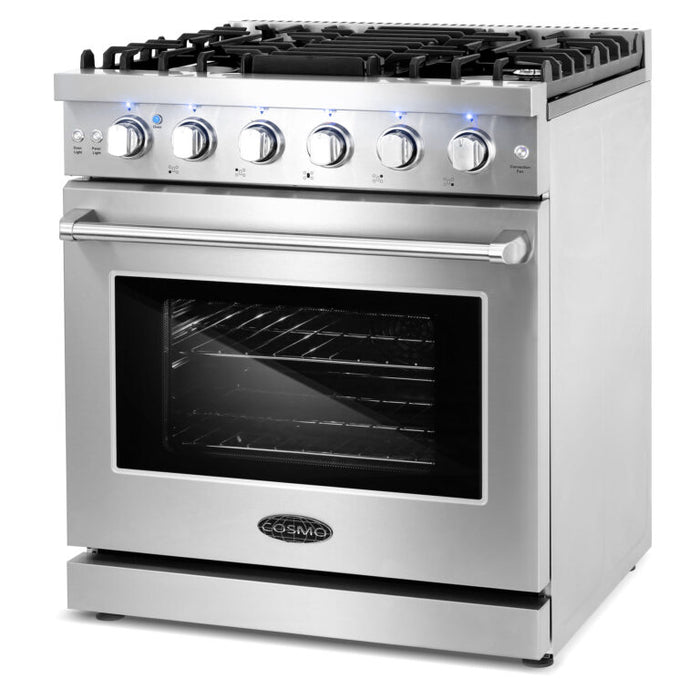 Cosmo 30" Gas Range with 5 Sealed Gas Burners and Convection Oven COS-EPGR304