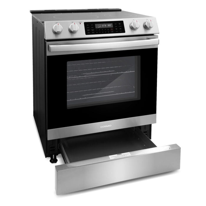 Cosmo 30" Electric Range with 8 Function Convection Oven COS-ERC305WKTD