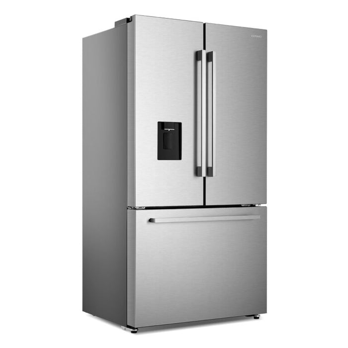 Cosmo 36" Counter-Depth French Door Refrigerator with Water Dispenser in Stainless Steel COS-FDR223GWSS