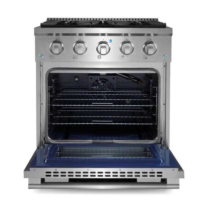 Cosmo 30" Gas Range with 4 Italian-Made Sealed Gas Burners and Convection Oven COS-GRP304