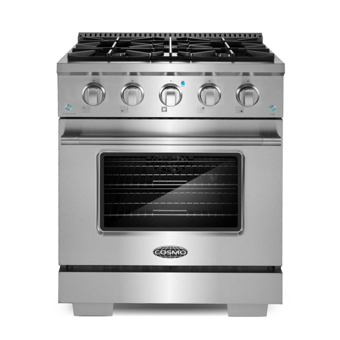 Cosmo 30" Gas Range with 4 Italian-Made Sealed Gas Burners and Convection Oven COS-GRP304