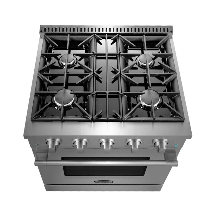 Cosmo 30" Gas Range with 4 Italian-Made Sealed Gas Burners and Convection Oven COS-GRP304