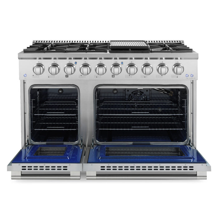 Cosmo 48" Gas Range with 8 Italian-Made Sealed Gas Burners and Convection Oven COS-GRP486G