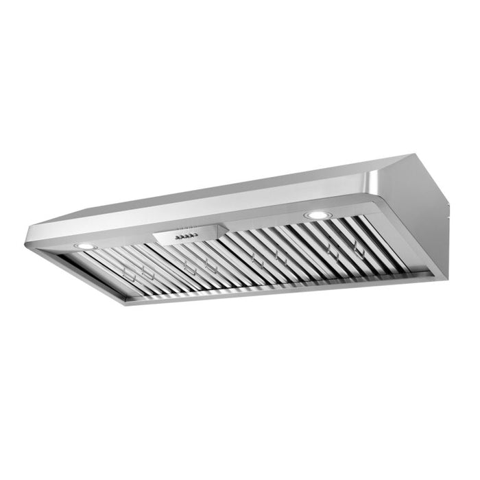 Cosmo 48" Stainless Steel Under Cabinet Range Hood with Push Button Controls and Dishwasher Safe Permanent Filters COS-QB48