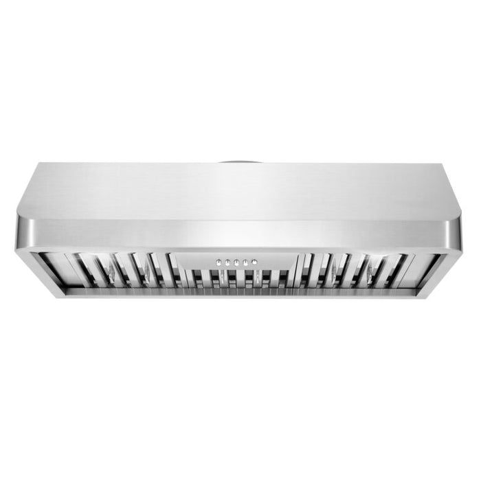 Cosmo 36" Stainless Steel Under Cabinet Range Hood with Dishwasher Safe Permanent Filters COS-QB90