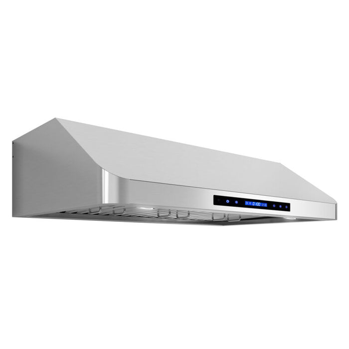 Cosmo 36" Stainless Steel Under Cabinet Range Hood with Digital Touch Controls, Dishwasher Safe Permanent Filters and Remote Control COS-QS90