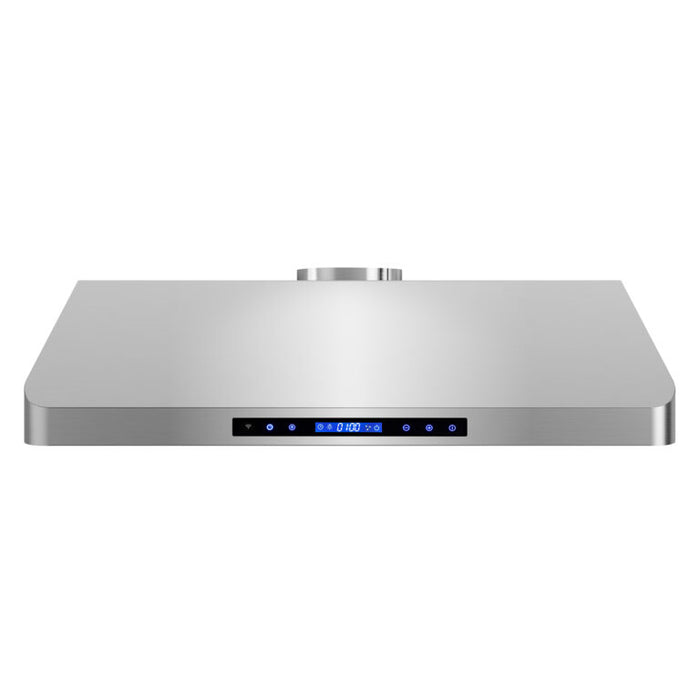 Cosmo 36" Stainless Steel Under Cabinet Range Hood with Digital Touch Controls, Dishwasher Safe Permanent Filters and Remote Control COS-QS90