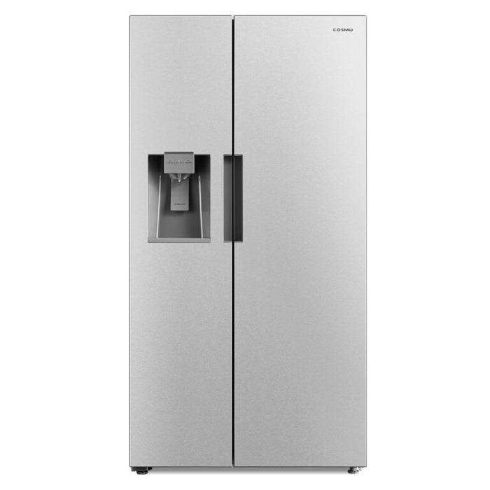 Cosmo 36" Side-by-Side Refrigerator with Water & Ice Dispenser in Stainless Steel COS-SBSR263RHSS