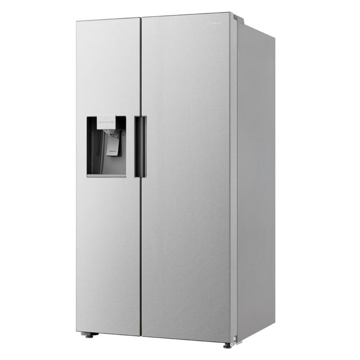 Cosmo 36" Side-by-Side Refrigerator with Water & Ice Dispenser in Stainless Steel COS-SBSR263RHSS