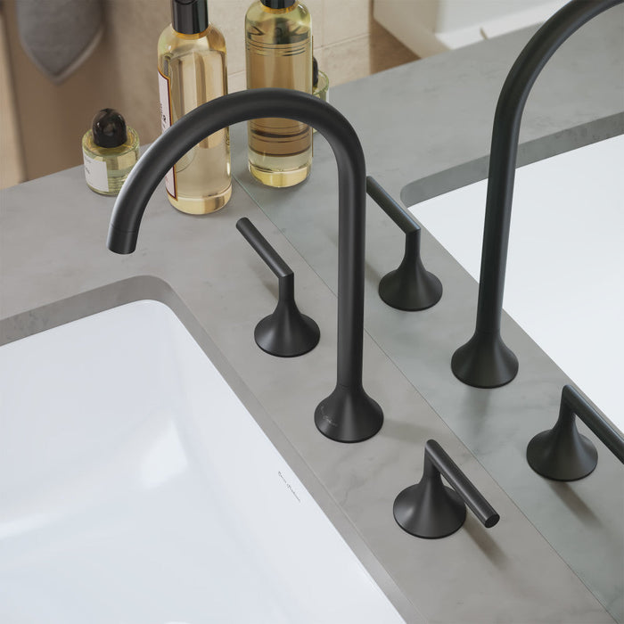 Swiss Madison Daxton 8 in. Widespread Bathroom Faucet in Matte Black - SM-BF100MB