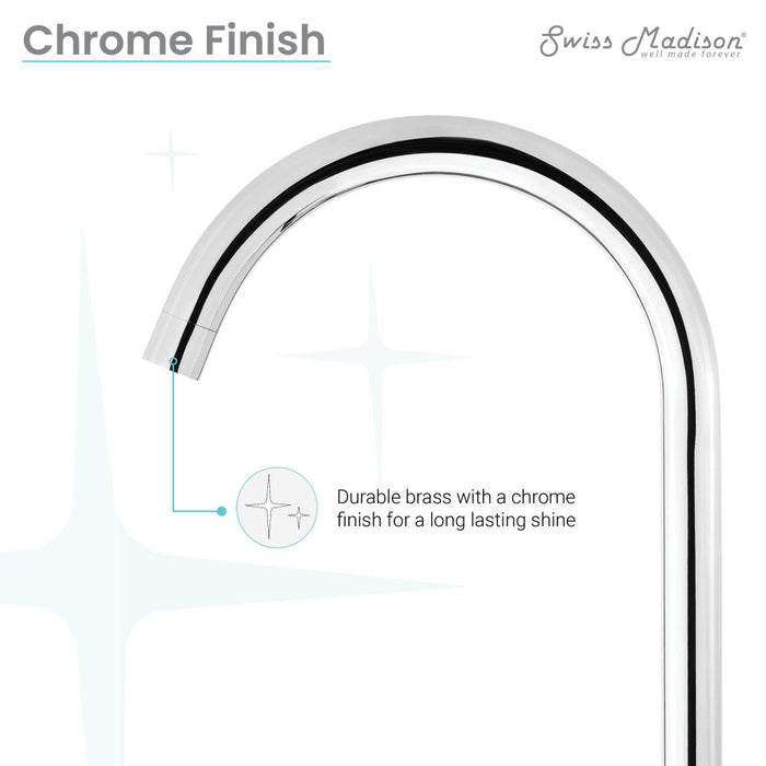 Swiss Madison Daxton 8 in. Widespread, Cross Handle, Bathroom Faucet in Chrome - SM-BF101C